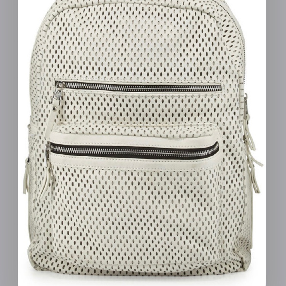 Danica Large Perforated Leather Backpack by ash